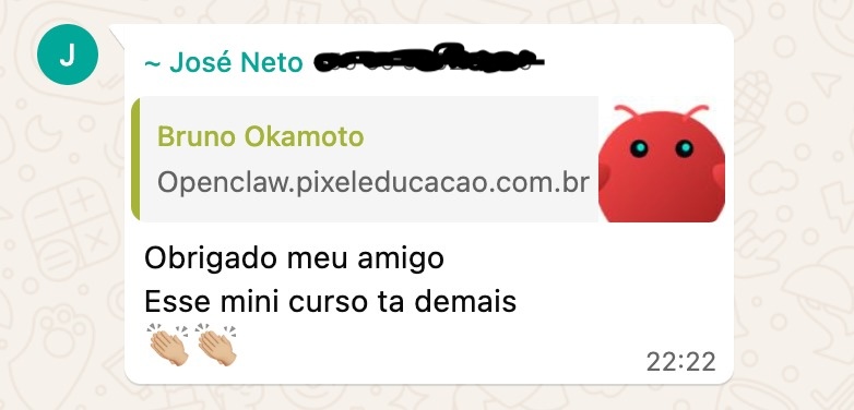 Depoimento de Jose Neto: esse mini curso ta demais